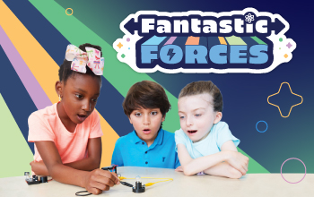 Pictures of kids learning about electricity in our Fantastic Forces after-school program.